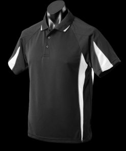 Men's Eureka Polo - S, Black/White/Ashe