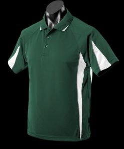 Men's Eureka Polo - S, Bottle Green/White/Ashe
