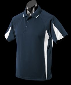 Men's Eureka Polo - S, Navy/White/Ashe