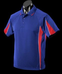Men's Eureka Polo - S, Royal/Red/White