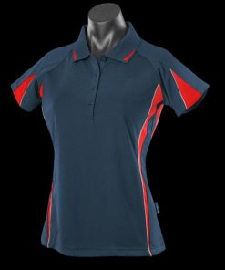 Women's Eureka Polo - 8, Navy/Red/Ashe