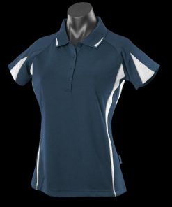Women's Eureka Polo - 10, Navy/White/Ashe