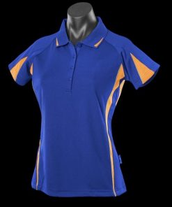 Women's Eureka Polo - 8, Royal/Gold/Ashe
