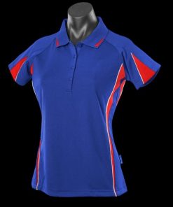 Women's Eureka Polo - 8, Royal/Red/White