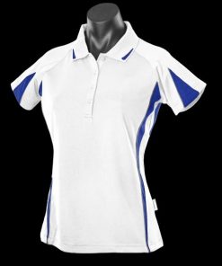 Women's Eureka Polo - 10, White/Royal/Ashe