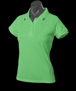 Women's Flinders Polo - 12, Apple/Black