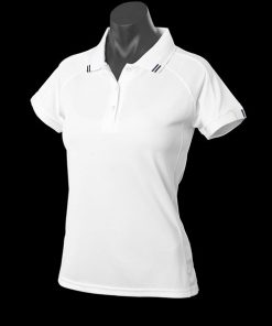 Women's Flinders Polo - 8, White/Navy