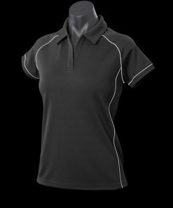 Women's Endeavour Polo - 12, Black/Silver