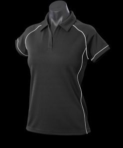 Women's Endeavour Polo - 12, Black/White