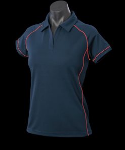 Women's Endeavour Polo - 12, Navy/Red