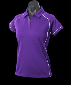 Women's Endeavour Polo - 12, Purple/White