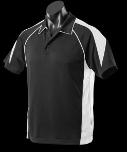 Kids' Premier Polo - 10, Black/White