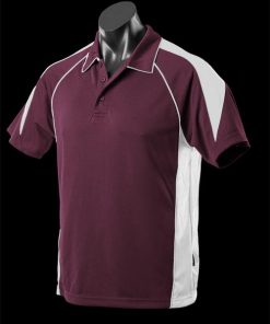 Kids' Premier Polo - 10, Burgundy/White