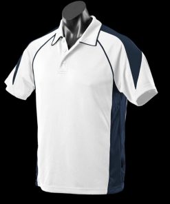 Kids' Premier Polo - 10, White/Navy