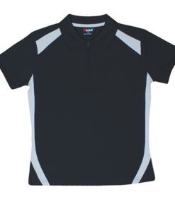 Kids' Cool Sports Polo - 14, Black/Grey