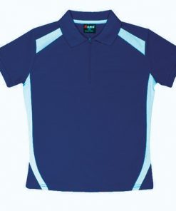Kids' Cool Sports Polo - 8, Ocean Blue/Sky