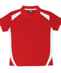 Kids' Cool Sports Polo - 10, Red/White